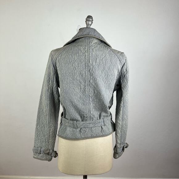 Free People Grey Quilted Belt Jacket - Picture 6 of 8
